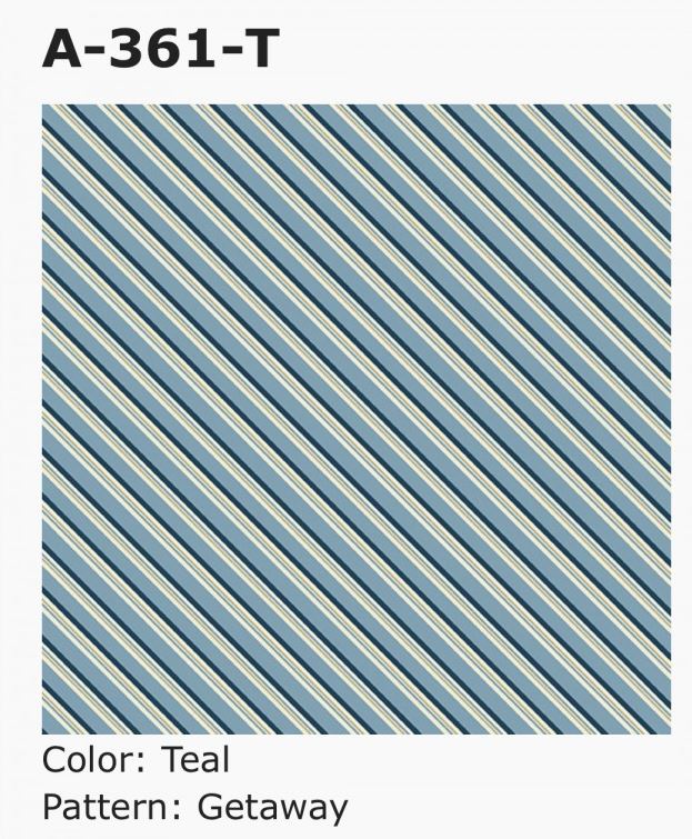 Getaway Teal Rayé A-361T "Blue Escape" Edyta Sitar