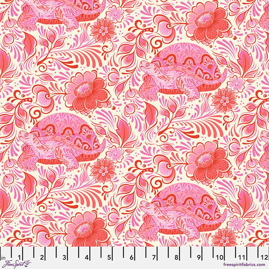 Tortues en rouge "Besties" Tula Pink