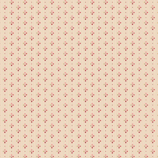 Antique - Foulard - A - 366 - "Strawberries and Cream" Edyta Sitar - Carole Quilting