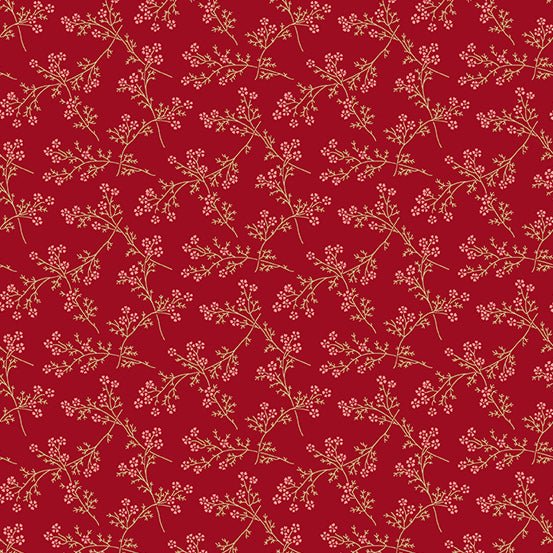 Barn Red Spring Bouquet - A - 9966 - R - "Strawberries and Cream" Edyta Sitar - Carole Quilting