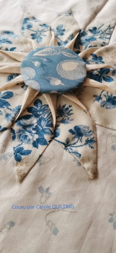 Blooming Star en bleu - Kit pré coupé "Blue Escape" modèle Edyta Sitar - Carole Quilting
