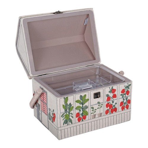 Boîte Maison Fraise 21x29x25.5 cm SUR COMMANDE - Carole Quilting