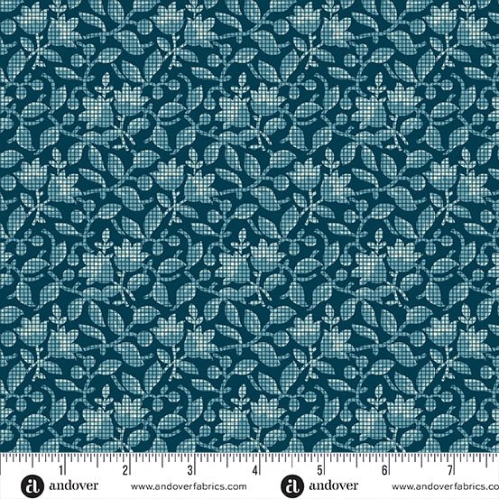 Bougainvillea Blue A - 1168 - B "Beach_House" Edyta Sitar - Carole Quilting