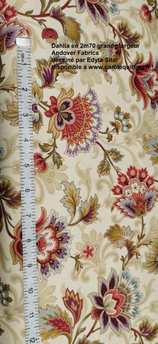 Dawn Canterbury - "Dahlia 108s" grande largeur Edyta Sitar - Carole Quilting