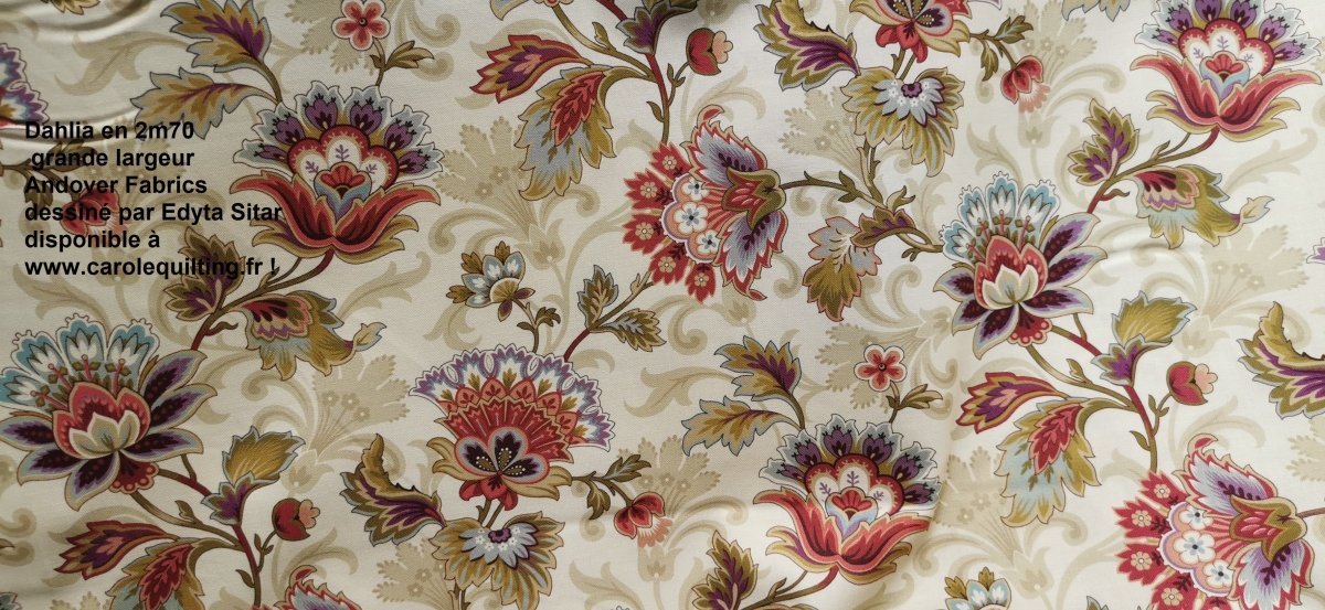 Dawn Canterbury - "Dahlia 108s" grande largeur Edyta Sitar - Carole Quilting