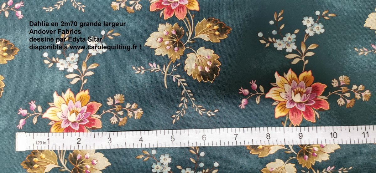 Dusk Cardinal Flower - "Dahlia 108s" grande largeur Edyta Sitar - Carole Quilting