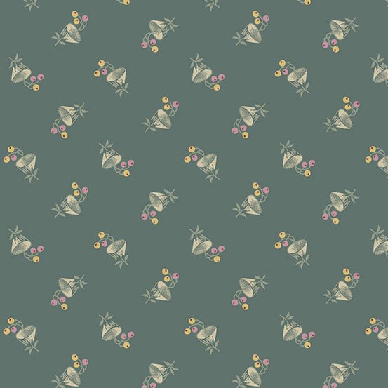 Earl - Grey - Bachelor - Button - A - 797 - T "English Garden" Edyta Sitar - Carole Quilting