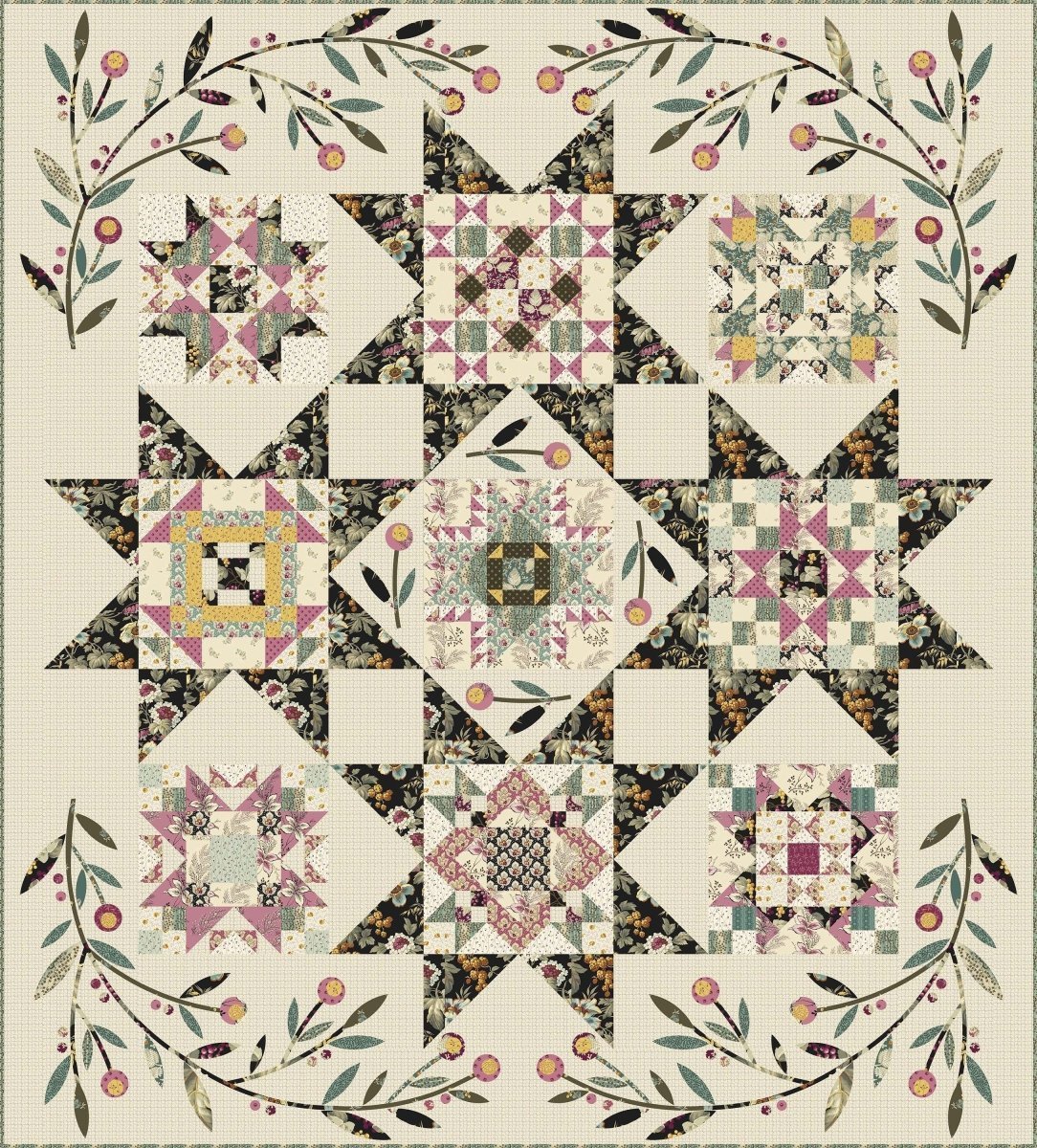 Fruit_Tart_Mint - A - 794 - P "English Garden" Edyta Sitar - Carole Quilting