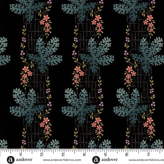 Midnight Tree Moss A - 1374 - K "Dahlia" Edyta Sitar - Carole Quilting
