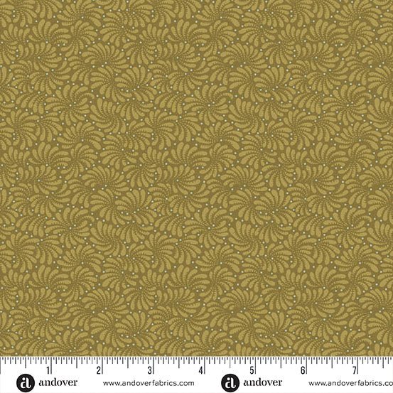 Sagebrush Avocado - A - 1378 - V "Dahlia" Edyta Sitar - Carole Quilting