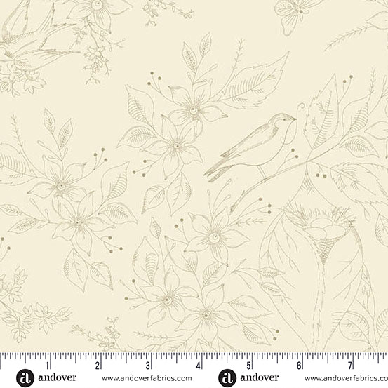 Sand - Sewing - Bird - A - 1602 - L "Sewing - Bird" Edyta Sitar - Carole Quilting