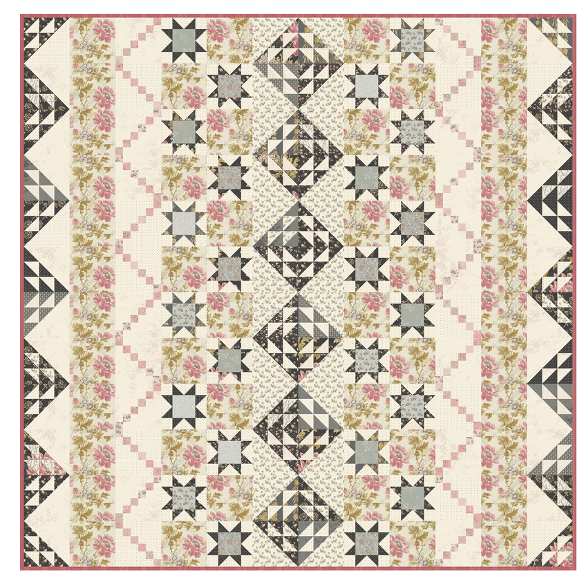Sweet Pea - Kit tissus uniquement - modèle Edyta Sitar - Carole Quilting
