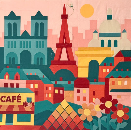 Paris je t'aime version by Carole - Kit tissus modèle Verushka Zarate de Pride and Joy of Quilting