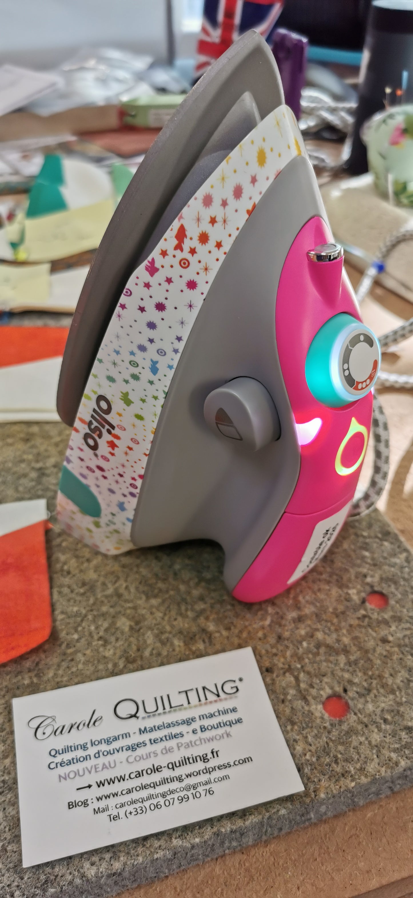 Mini Fer Tula Pink Oliso M3Pro Light Rose - en fabrication, livraison pour mi juillet 25