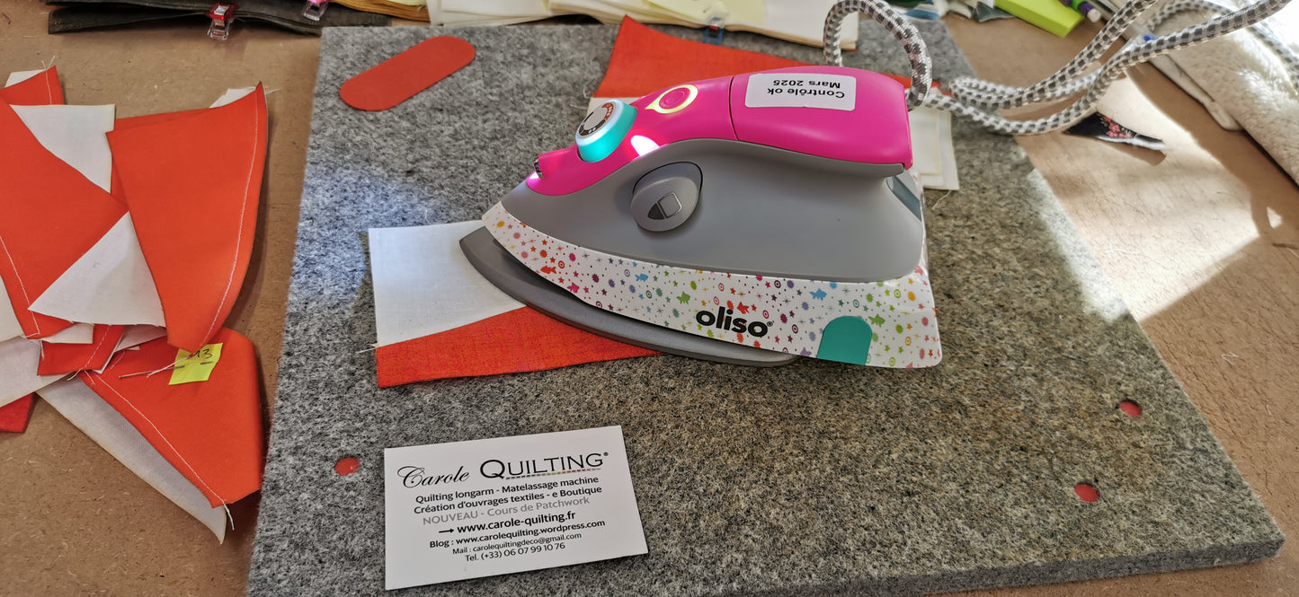 Mini Fer Tula Pink Oliso M3Pro Light Rose - en fabrication, livraison pour mi juillet 25