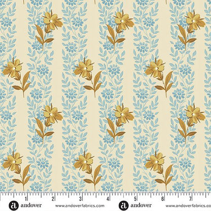 Blue Poppy Sand A - 1166 - L_ "Beach_House" Edyta Sitar - Carole Quilting