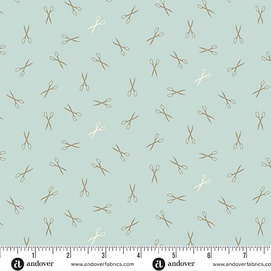 Blue - Quartz - Good - Scissors - A - 1612 - LB "Sewing - Bird" Edyta Sitar - Carole Quilting