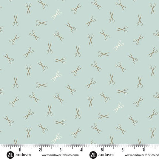 Blue - Quartz - Good - Scissors - A - 1612 - LB "Sewing - Bird" Edyta Sitar - Carole Quilting