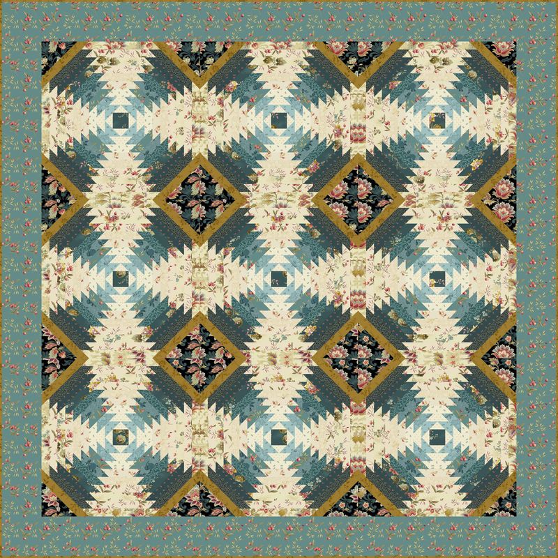 Canterbury Dusk - A - 1372 - K "Dahlia" Edyta Sitar - Carole Quilting