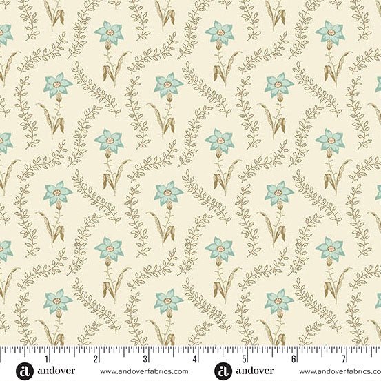 Frost - Daffodils A - 1291 - LT "Pebbles" Edyta Sitar Andover - Carole Quilting