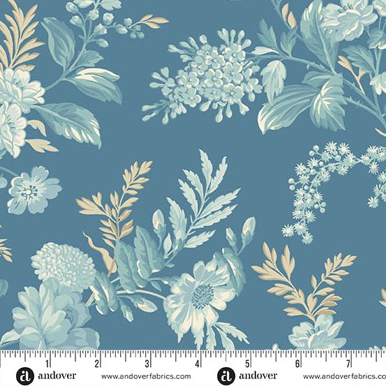 Indigo - Bed - of - Roses - A - 1600 - B "Sewing - Bird" Edyta Sitar - Carole Quilting