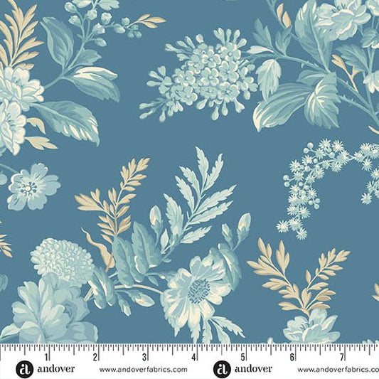 Indigo - Bed - of - Roses - A - 1600 - B "Sewing - Bird" Edyta Sitar - Carole Quilting