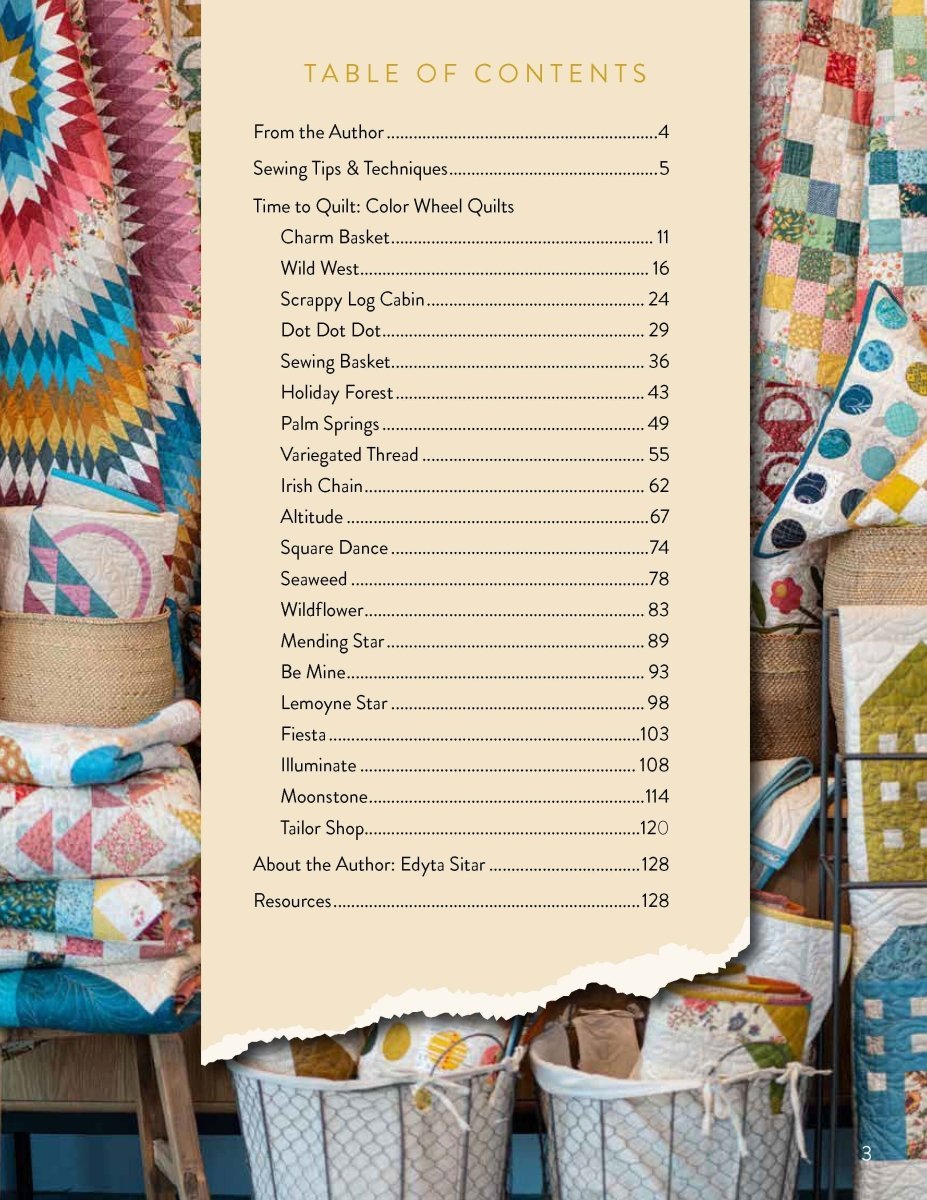 Livre "Rainbow Scraps" exemplaire unique signé par Edyta Sitar - Carole Quilting