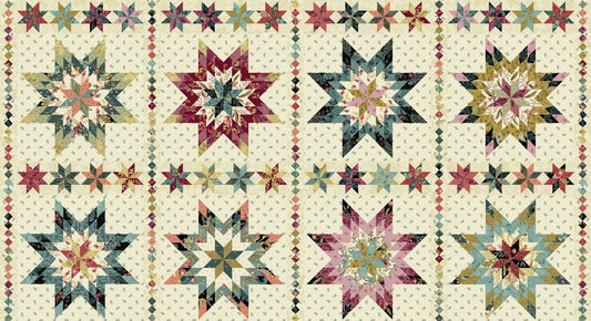 Panneau imprimé Multi Dahlia Blocks - Edyta Sitar - pré commande pour été 2025 - Carole Quilting