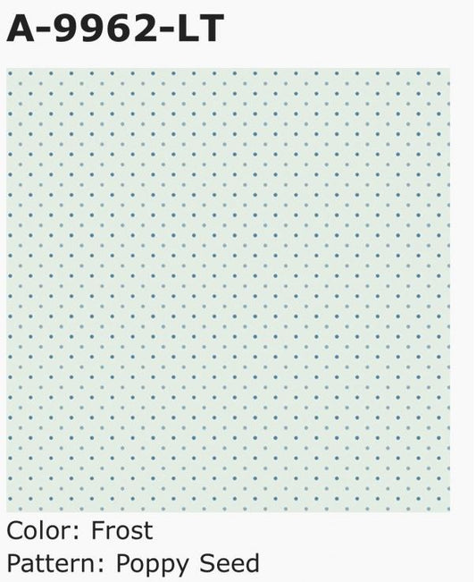 Poppy Seed Frost A_9962_LT "Blue Escape" Edyta Sitar - Carole Quilting
