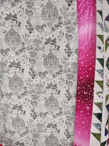 Quilt Etoiles Roses - Carole Quilting