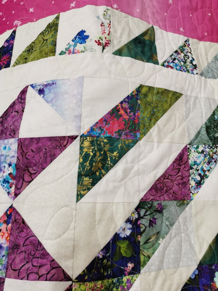 Quilt Etoiles Roses - Carole Quilting