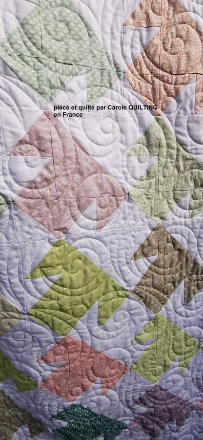 Quilt Rose Thé - Carole Quilting