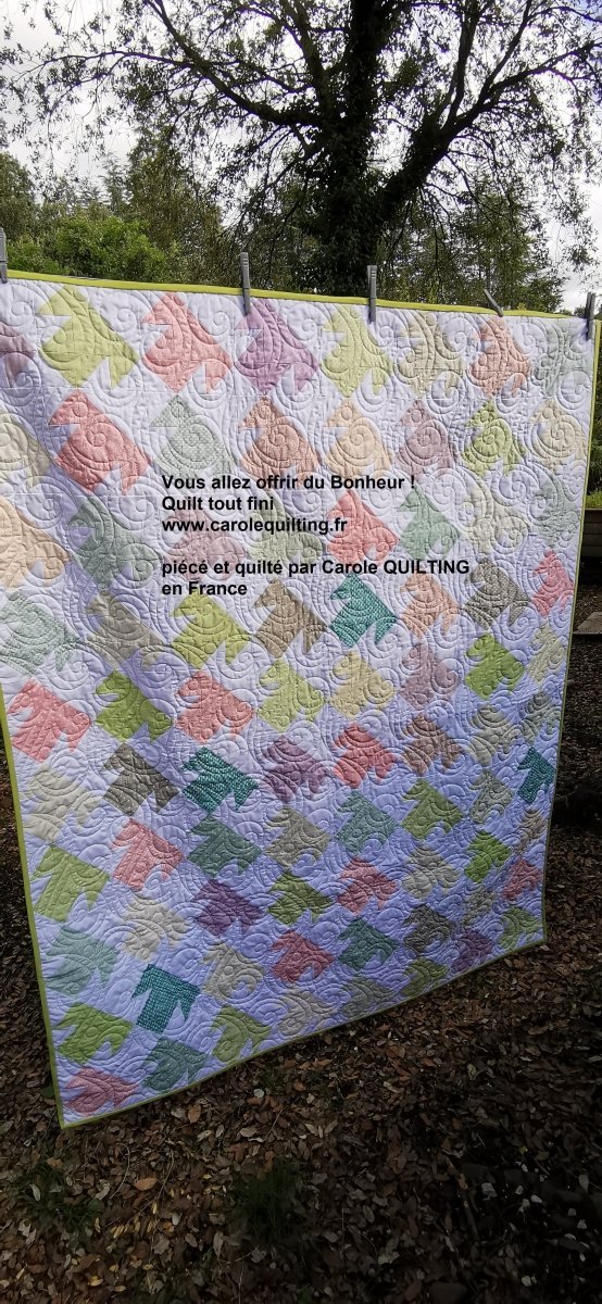 Quilt Rose Thé - Carole Quilting