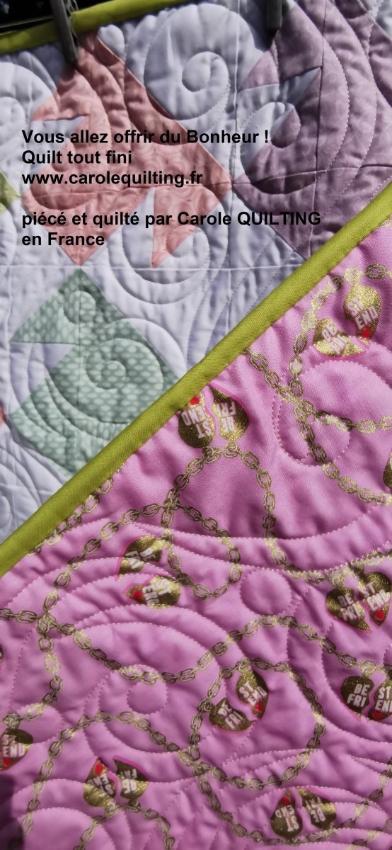 Quilt Rose Thé - Carole Quilting