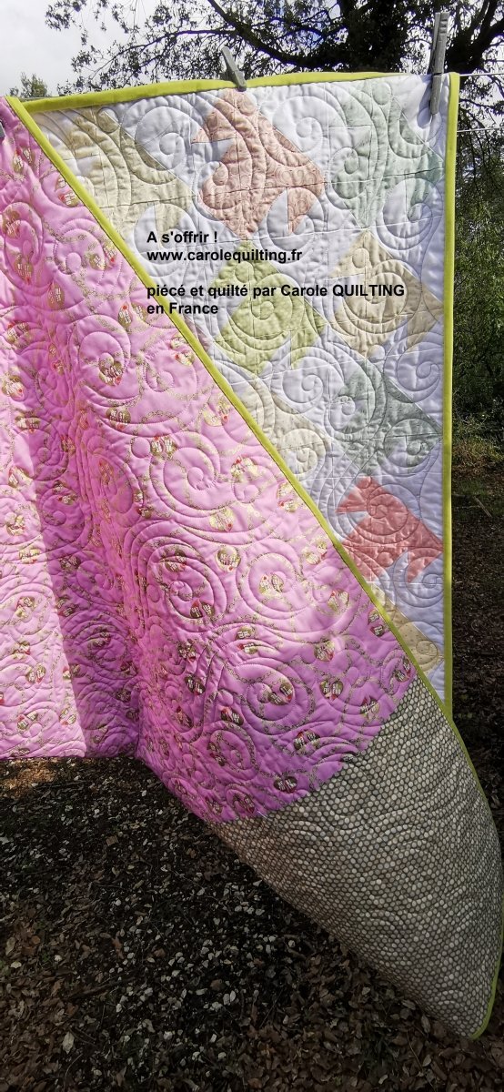 Quilt Rose Thé - Carole Quilting