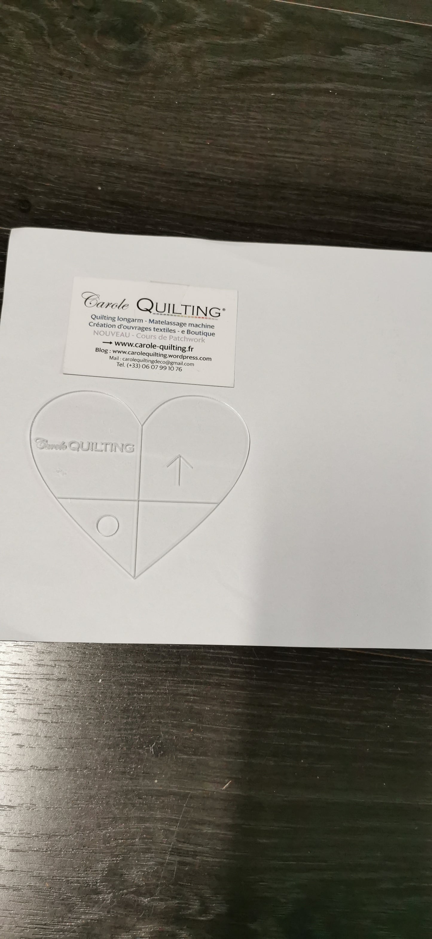 Gabarit Coeur par Carole QUILTING