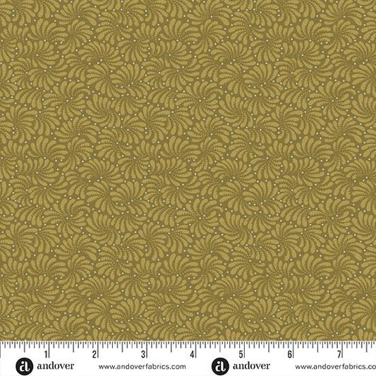 Sagebrush Avocado - A - 1378 - V "Dahlia" Edyta Sitar - Carole Quilting