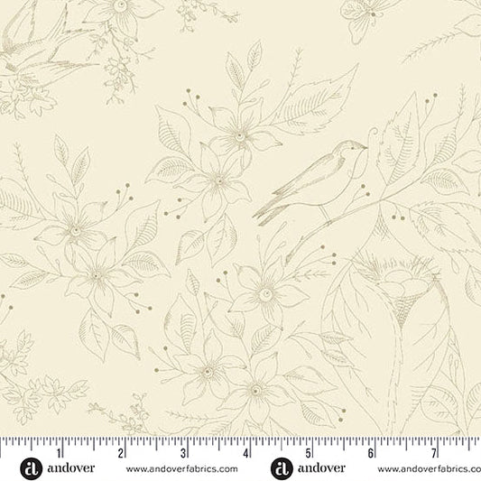Sand - Sewing - Bird - A - 1602 - L "Sewing - Bird" Edyta Sitar - Carole Quilting