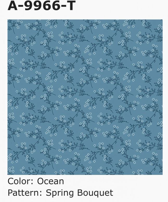 Spring Bouquet Ocean A_9966_T_ "Blue Escape" Edyta Sitar - Carole Quilting