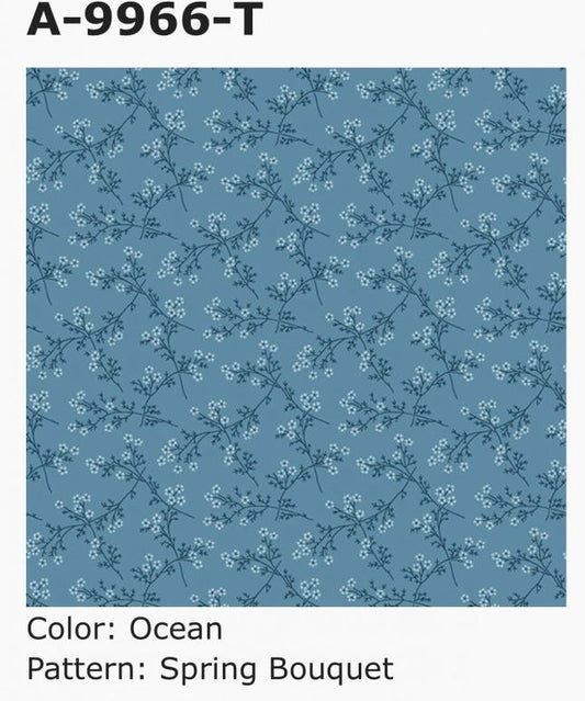 Spring Bouquet Ocean A_9966_T_ "Blue Escape" Edyta Sitar - Carole Quilting