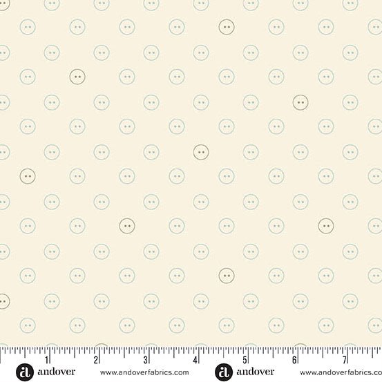 Starched - Buttons - A - 1617 - L "Sewing - Bird" Edyta Sitar - Carole Quilting