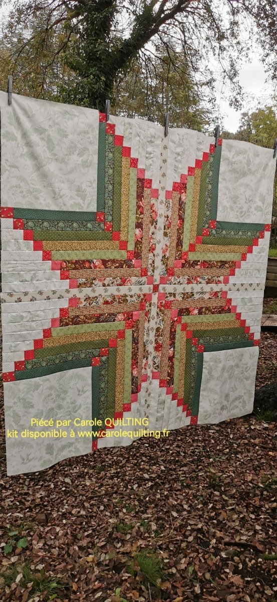 Virginia Star "Joy, Pebbles, Twinkle" - Kit pré - coupé - modèle Edyta Sitar - Carole Quilting
